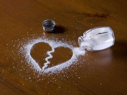 legamenti d'amore con il sale